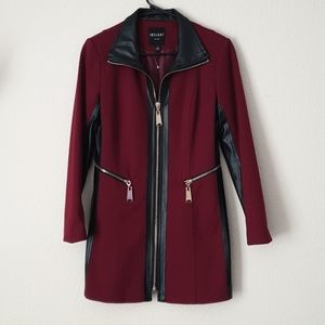 Insight NYC Long Burgundy Jacket with Paneling